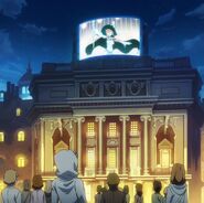 Shiny Chariot's debut show as shown in Blytonbury's video wall LWA 23