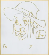 Akko in signed Shikishi by Kengo Saito
