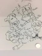 Crude Akko sketches by Kai Ikarashi