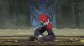 Akko and Chariot hug