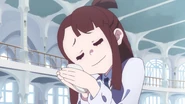 Akko excited by the prospect of using magic outside the range of a Sorcerer's Stone thanks to Ley Line Router