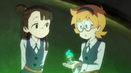 Akko, Lotte, and Horologium Clock's spirit