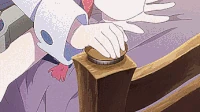 Akko getting taken to Constanze's workshop.