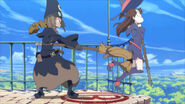 Nelson impatiently smacks Akko from behind so she takes off already LWA OVA