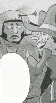 A golem being created by a witch