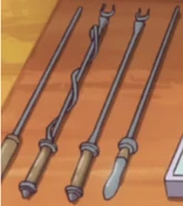 Wands for sale in Lotte's family shop