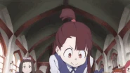 Akko causing an explosion in the Fundamental Alchemy exam.
