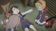 Akko awakes to find Lotte already changes to her costume for Night Fall event LWA 04