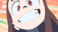 Akko excited for the parade.