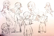 Sketches of Barbara's expressions by Shiori Miyazaki