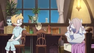Lotte and Sucy share a glance as Akko left LWA 11