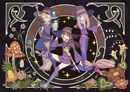 Akko, Lotte, and Sucy as seen in Yaso Hanamura's support illustration released prior to Episode 3