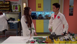 Val and Parker in the Science Lab