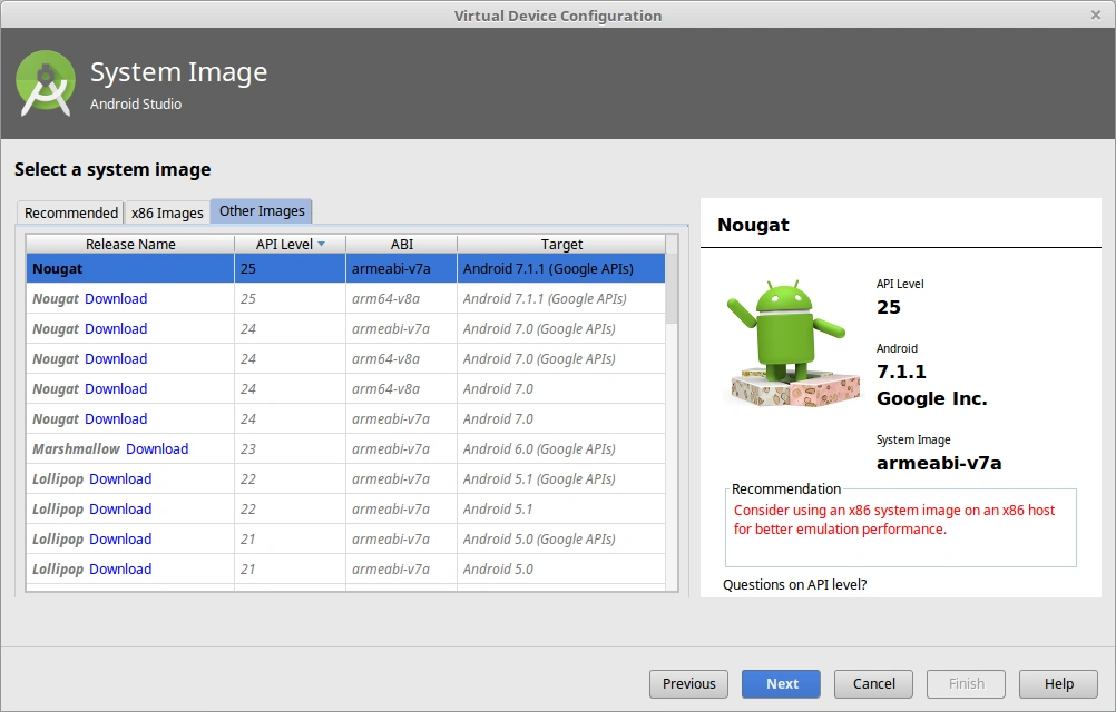 Android Studio AVD