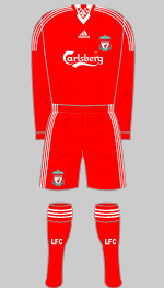 Liverpool Home football shirt 2002 - 2004. Sponsored by Carlsberg