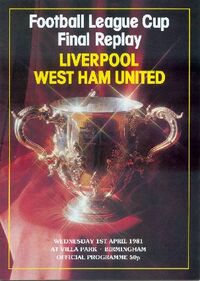 1981 League Cup final programme