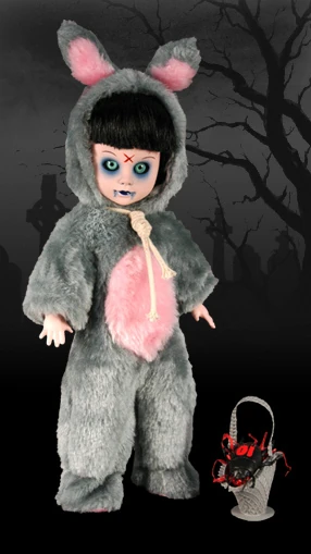 Mezco living dead dolls in wonderland eggzorcist as the white rabbit