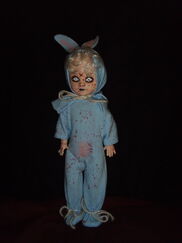 Signed MEZCO Bloody Chase Blue Eggzorcist Living Dead Dolls