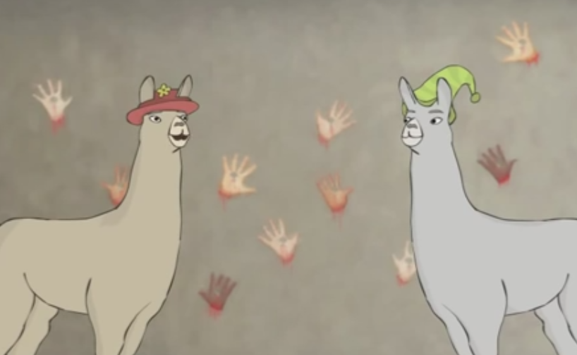 carl the llama hands