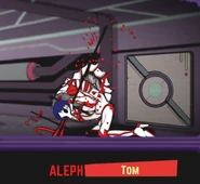 白夜が鎮圧された後、武器を腹部に突き刺す使徒