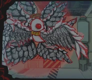 作業終了後、赤い光を放つ