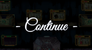 The 'Continue' screen that appear after the scenario ended