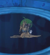 肖像画によって全身が溶ける職員