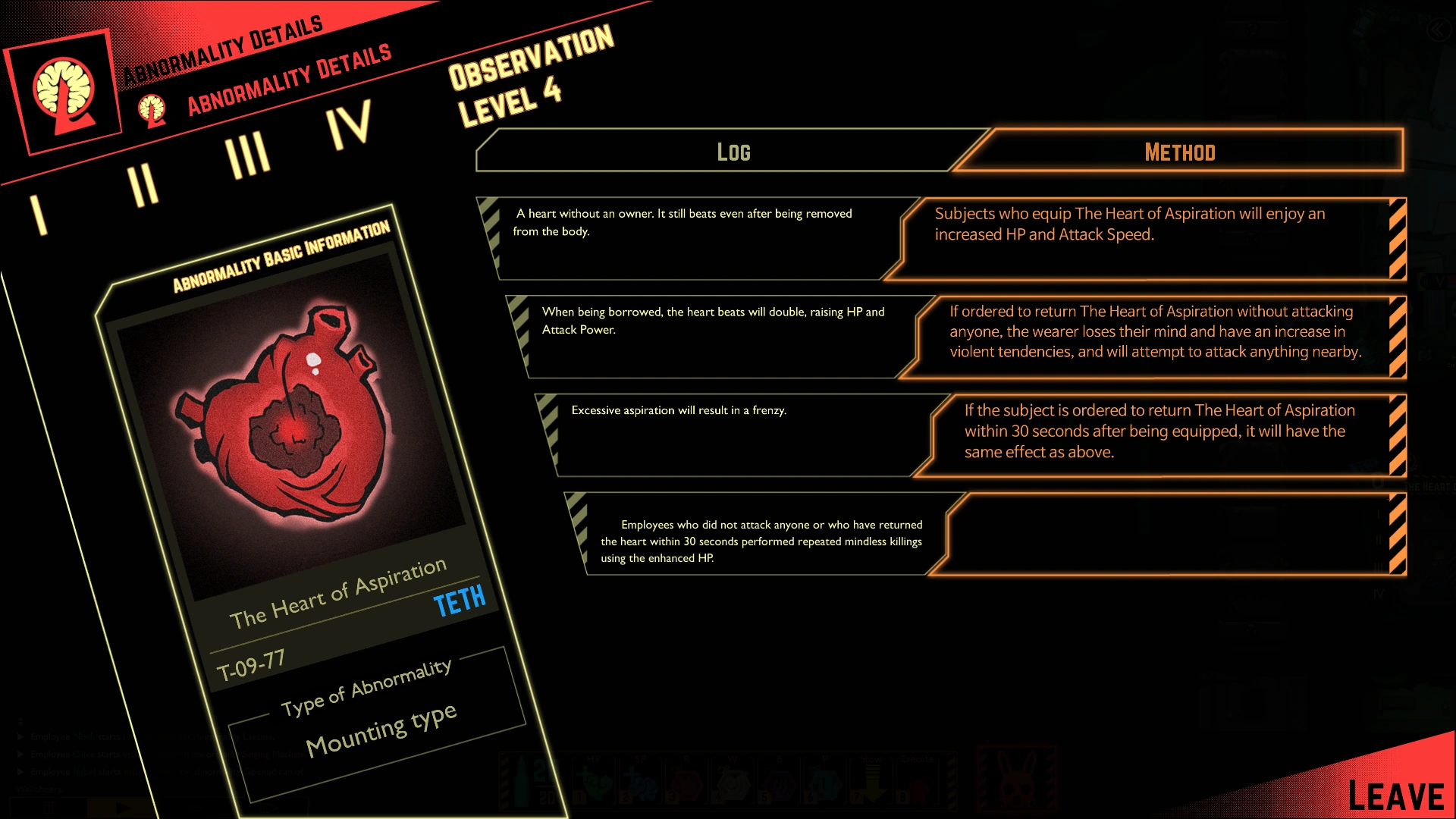 The Heart Of Aspiration Lobotomy Corporation Wiki Fandom