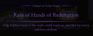 Violet Noon Rain of Hands of Redemption Message