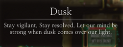 Dusk Message