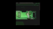 Death animation, impaled by its own weapon