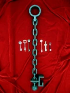 Life-sized replica of the Chain Key compared to the other Keys.