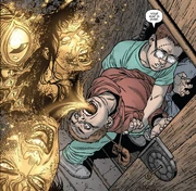 Rufus drags Dodge into the wellhouse, causing the echo to fade