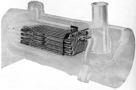 This is a superheater model, but you can clearly see the tubes inside the boiler.