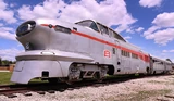 The Rock Island line's repainted Aerotrain No. 2 on display in the  in  (September 2010).