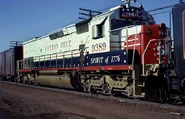 SSW SD45T-2 #9389; the other "bicentennial" unit.