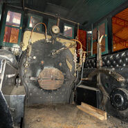 The cab of the locomotive.