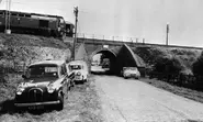 The British Rail Class 40 No. D326 on the bridge