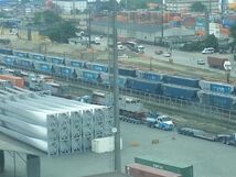 AC44i being prepared for transport. Port of Santos, Brazil.