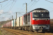 DF200-52 when pulling container freight train, October 2009