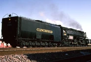 Union Pacific 3985 as Clinchfield 676.