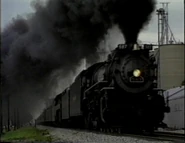 No. 587 Doubleheading With Norfolk & Western 611 On June 17, 1989. The Engines Are On The Independence Limited From Cleveland To Roanoke, With 587 Being Added At Bellevue And Leading The Train To Muncie Indiana.