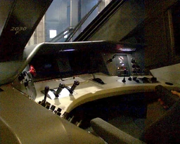 TrainDrivers Cab In Electric Locomotive