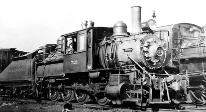 Veteran Locomotive #721 in Storage at Secaucus, NJ. during March 1922, it would be Scrapped two years later in 1924.