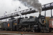 No. 3254 steaming through the yard at Steamtown.
