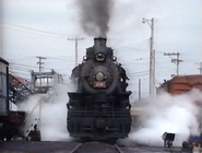 Frisco No. 1630 with a Brownhoist Crane.