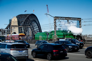 3801 crossing the Sydney Harbour Bridge