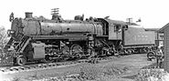 #4557 (Built by Baldwin in 1913) seen at Johnson City, Tennessee in 1944.