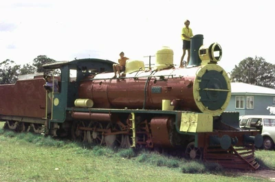Engine #820 on public display at MacDonnell Park, in Gympie, Australia in 1972.