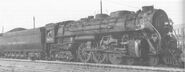 Locomotive #5421 arriving in Chicago in 1947.